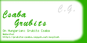 csaba grubits business card
